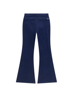 Pantalone a zampa tasche america blu