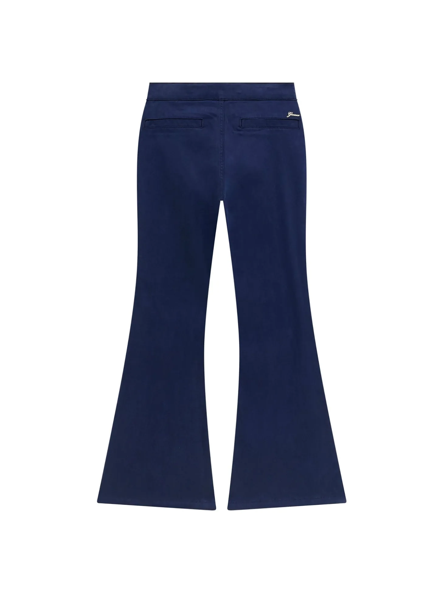 Pantalone a zampa tasche america blu