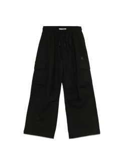 Pantalone cargo a palazzo nero
