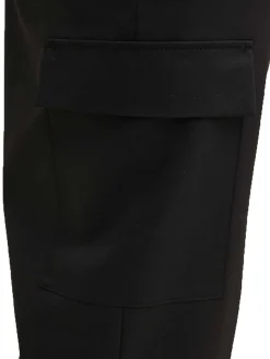 Pantalone cargo a vita alta nero