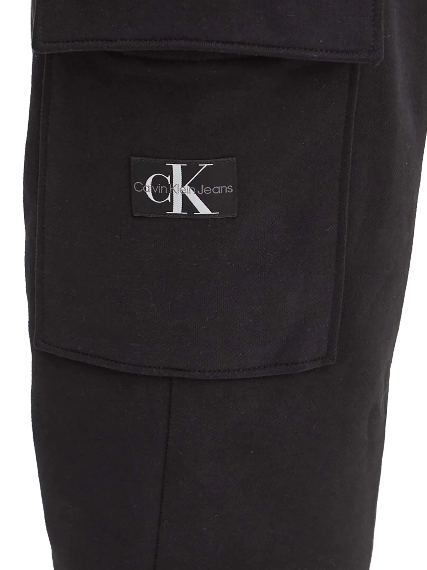 Pantalone cargo con logo sulla tasca nero