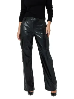 Pantalone cargo con tasche laterali nero