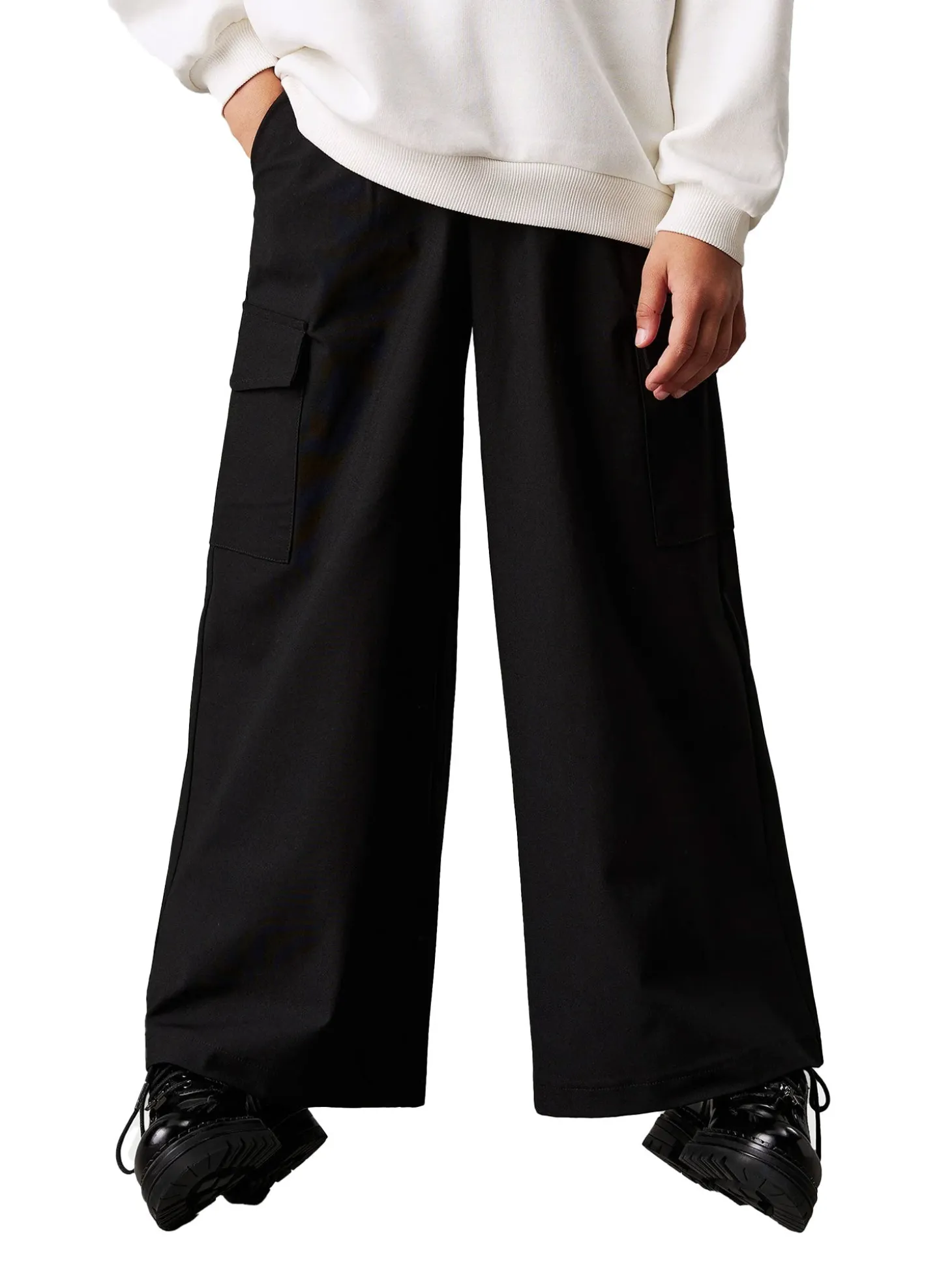 Pantalone cargo dry knit nero