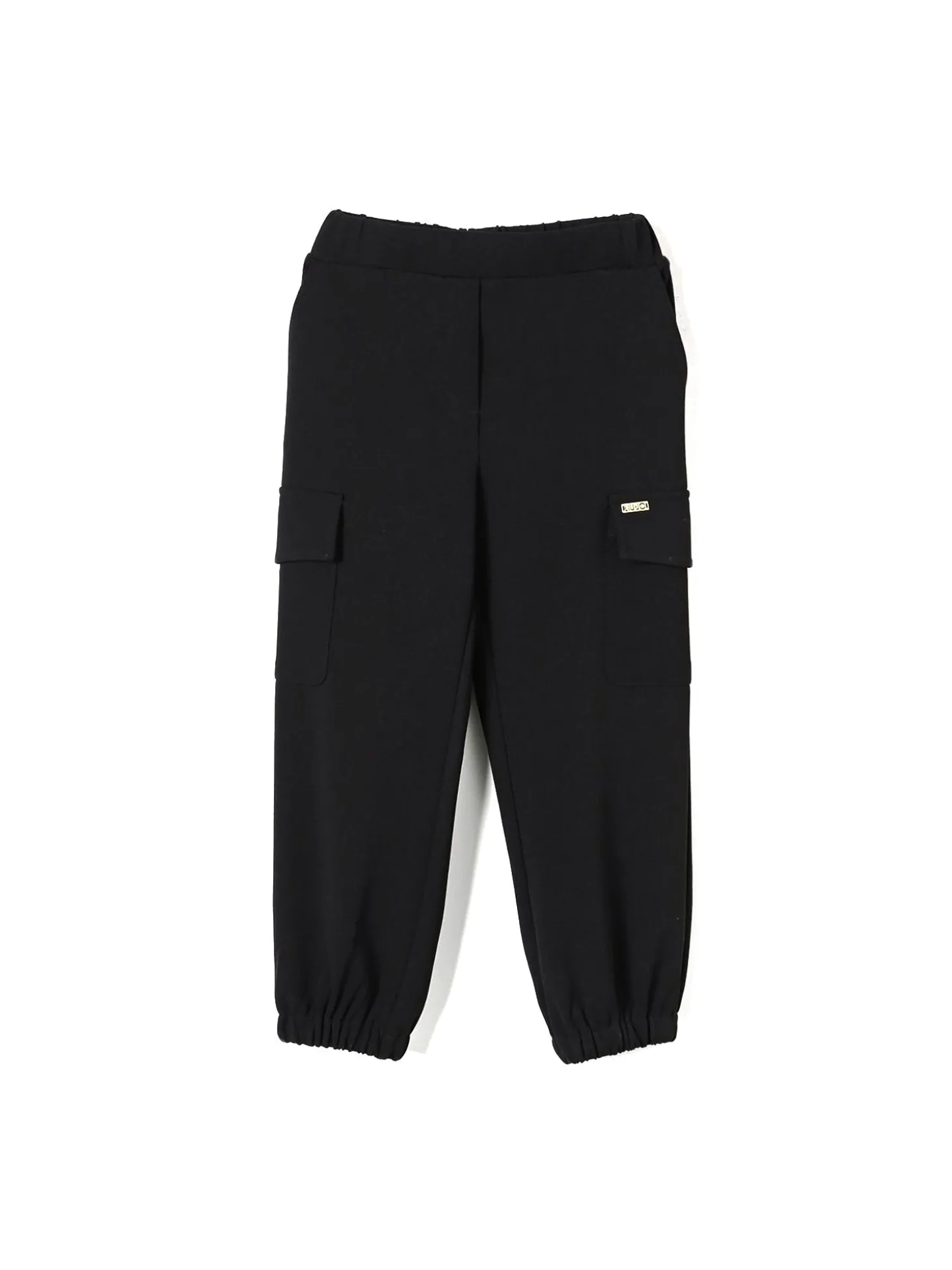 Pantalone cargo in jersey nero