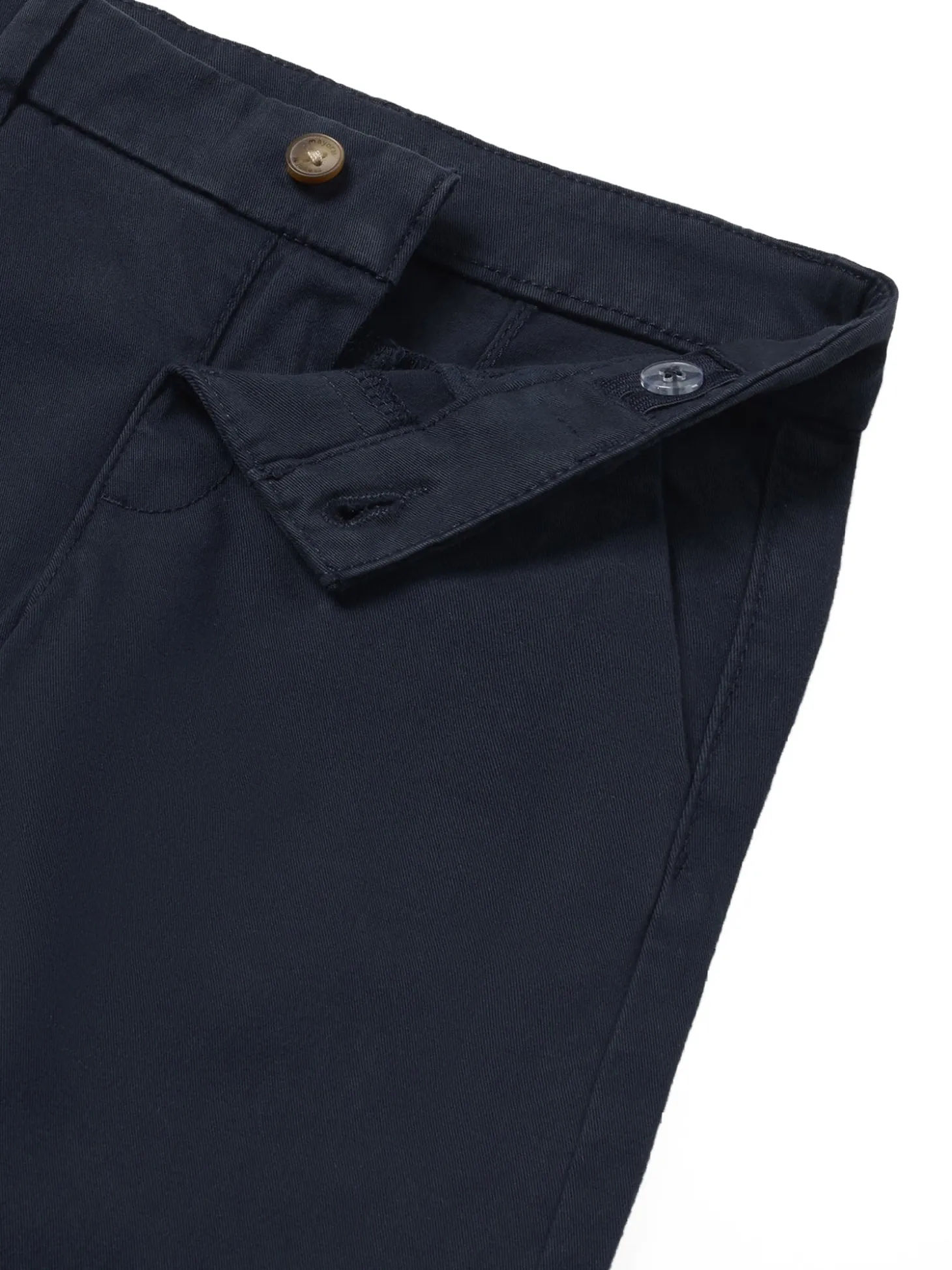 Pantalone chino basic in cotone stretch blu