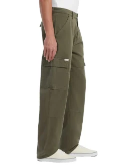 Pantalone chino cargo in cotone verde