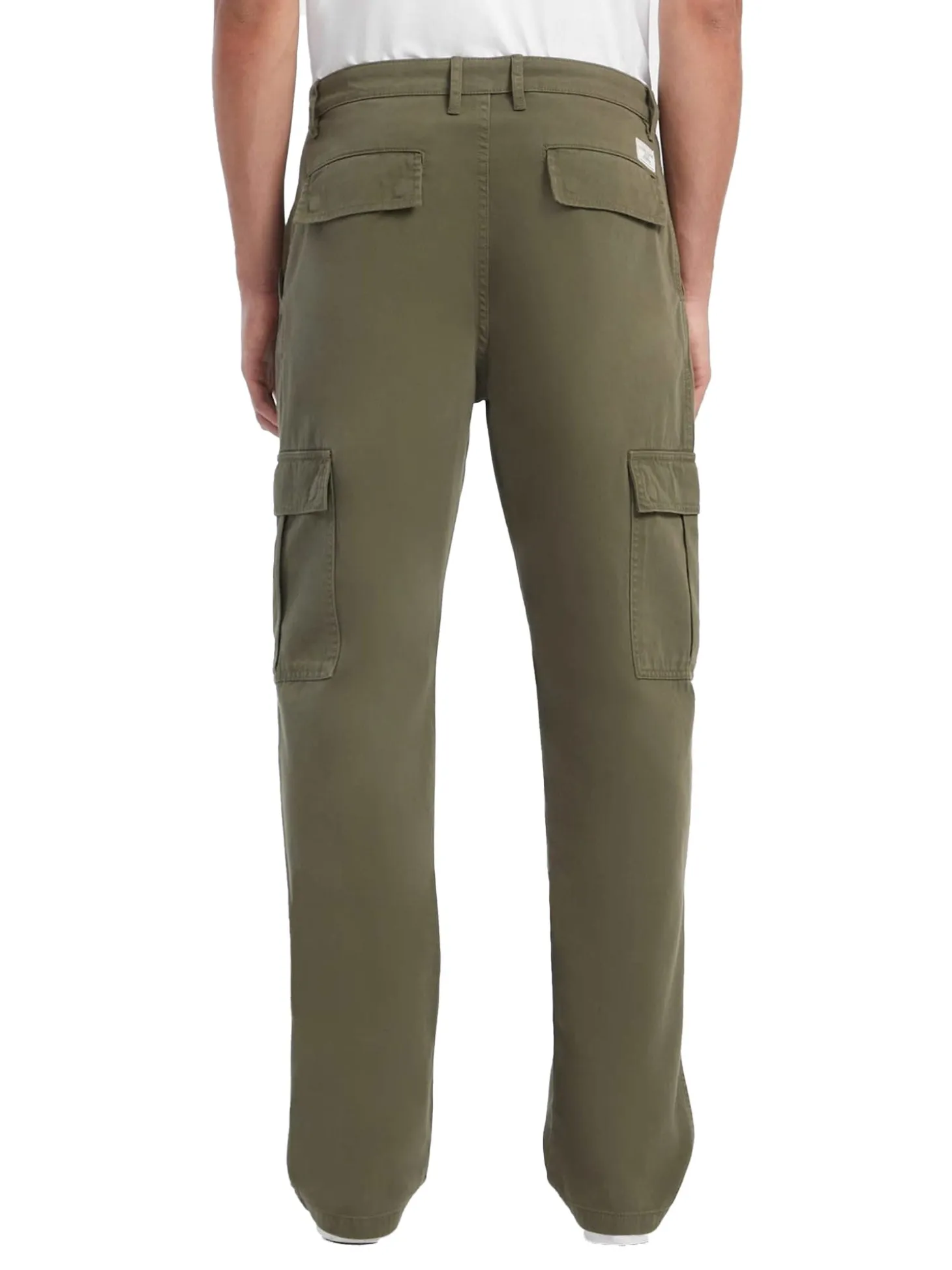 Pantalone chino cargo in cotone verde