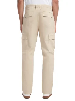 Pantalone chino cargo in cotone sabbia