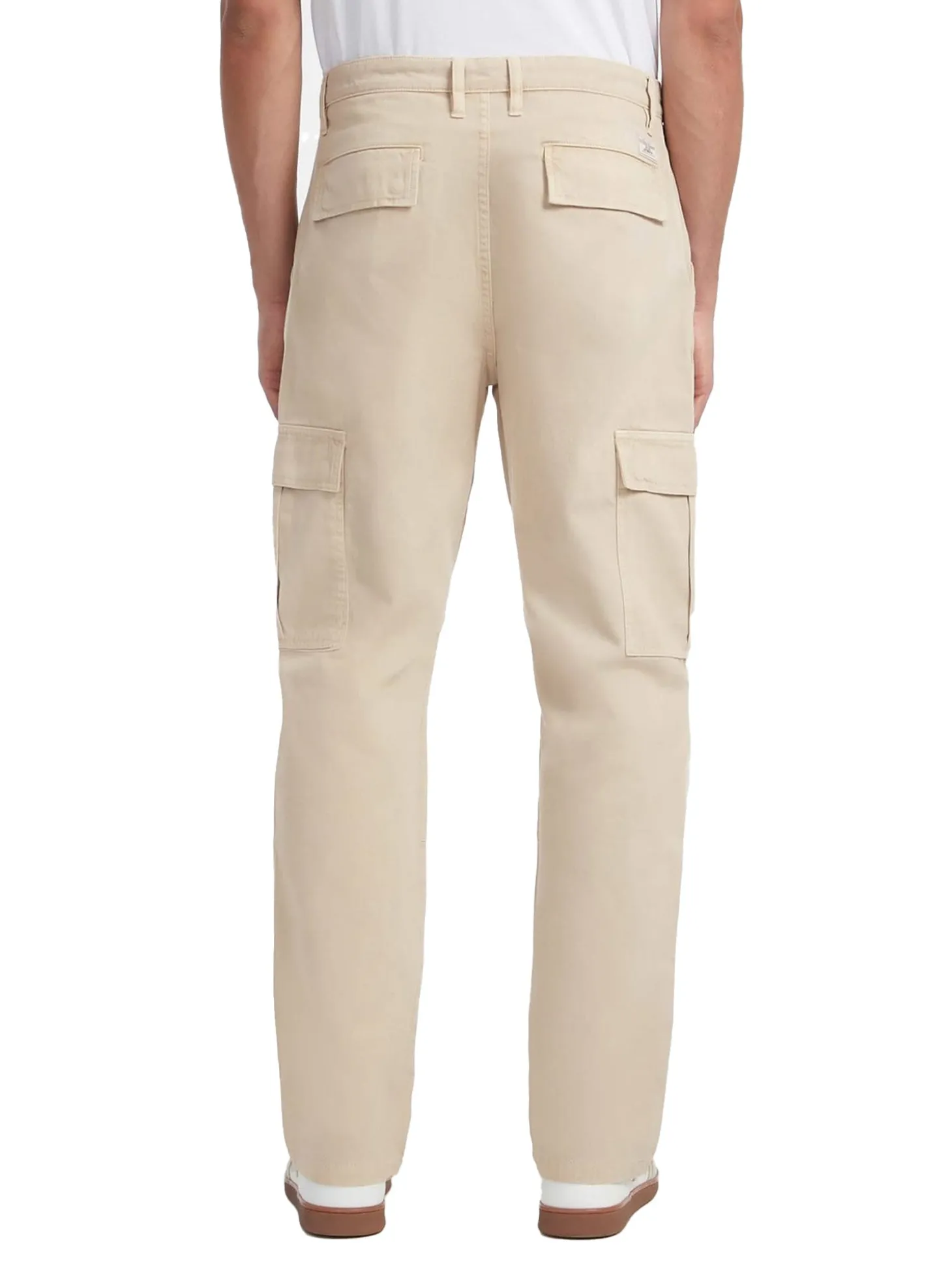 Pantalone chino cargo in cotone sabbia
