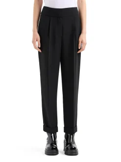 Pantalone chino con pence nero