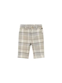 Pantalone chino fantasia check in cotone fantasia