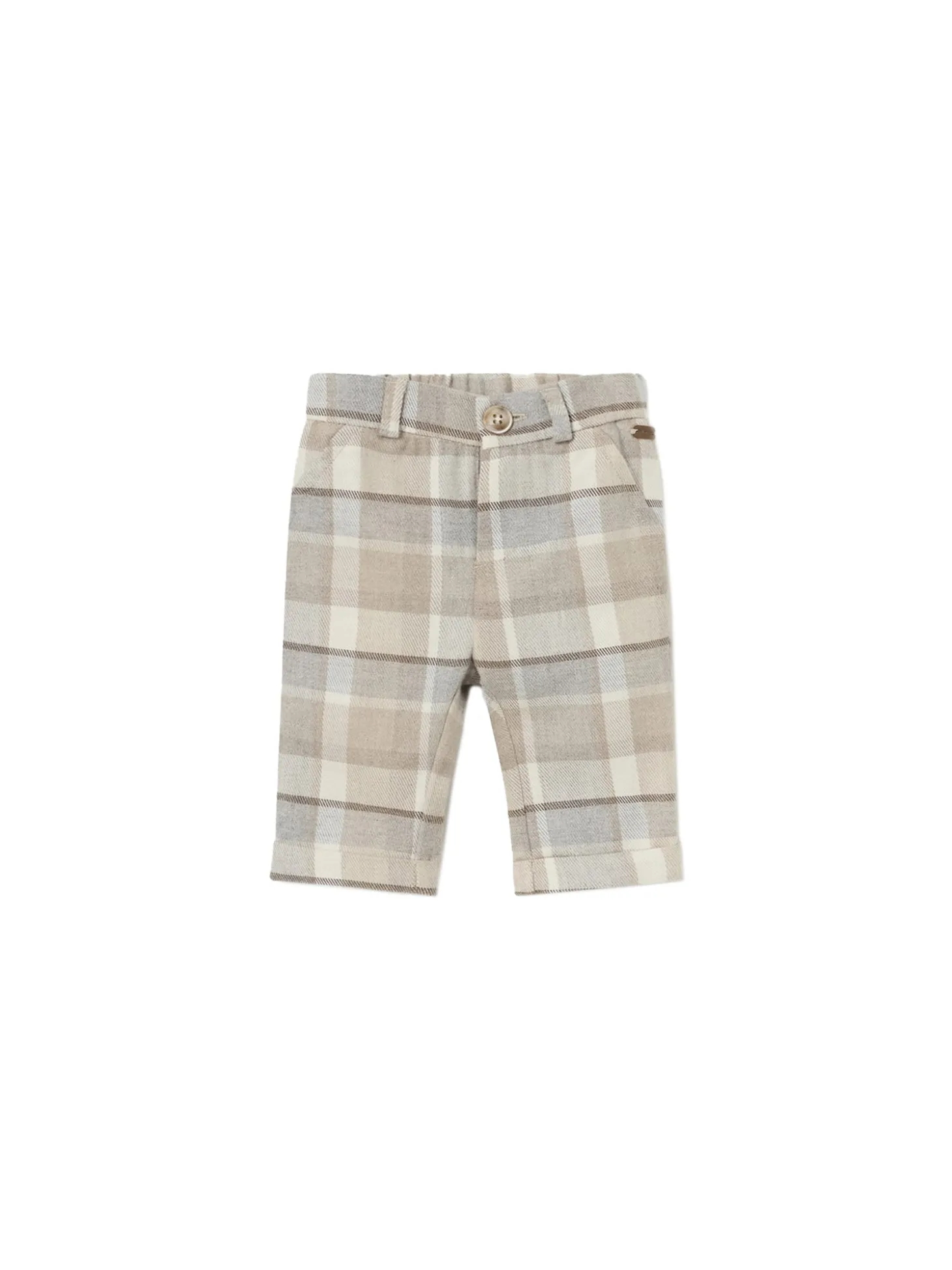 Pantalone chino fantasia check in cotone fantasia