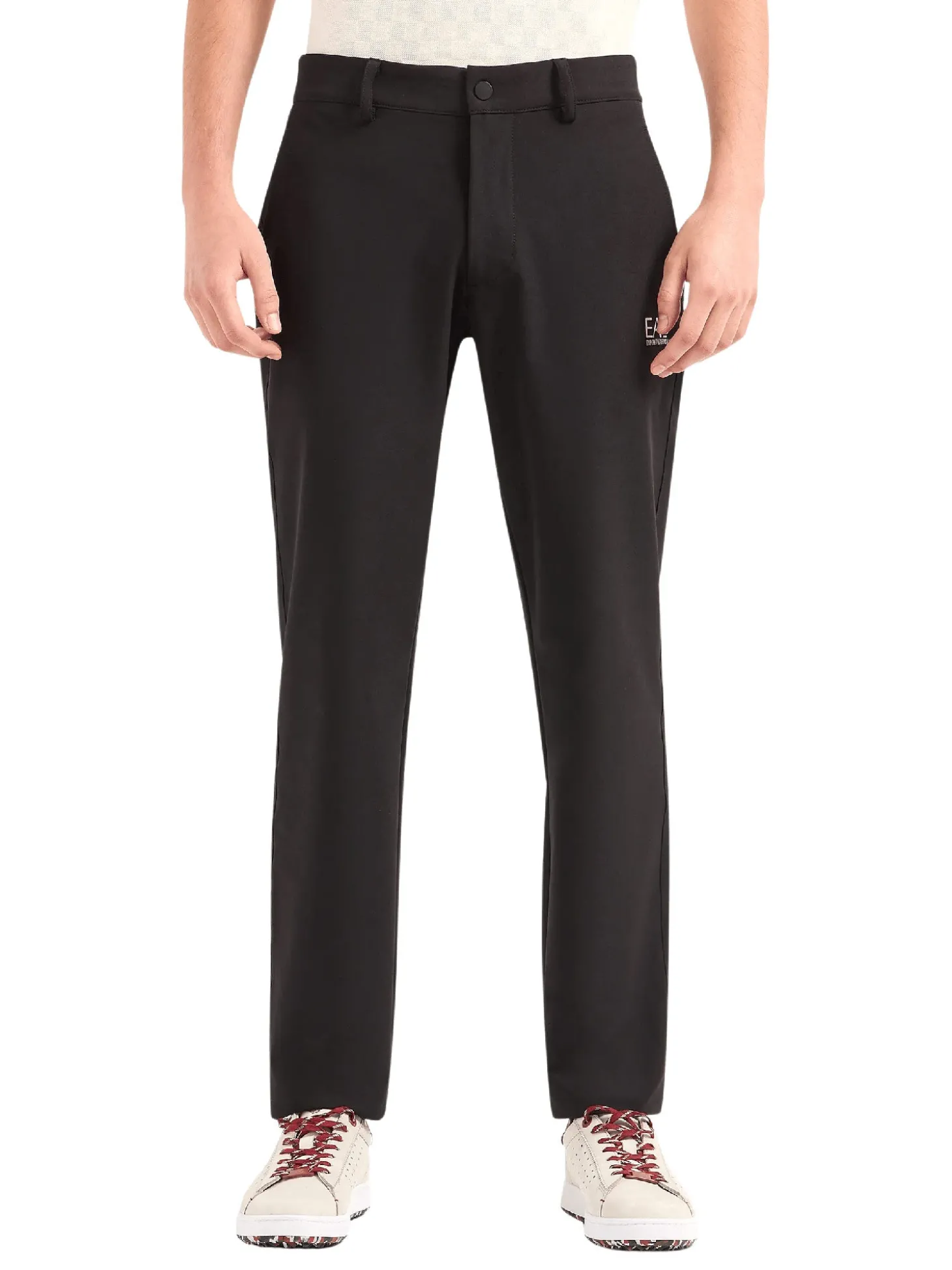 Pantalone chino in tessuto tecnico nero