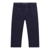 Pantalone chino neonato in satin blu