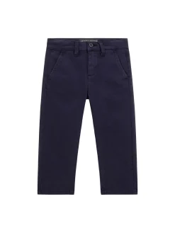Pantalone chino neonato in satin blu
