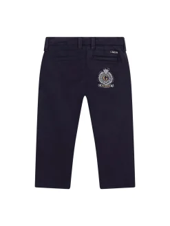 Pantalone chino neonato in cotone blu