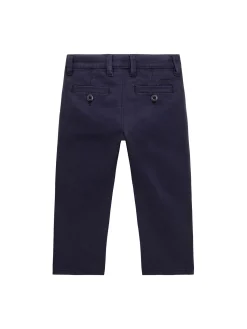 Pantalone chino neonato in satin blu