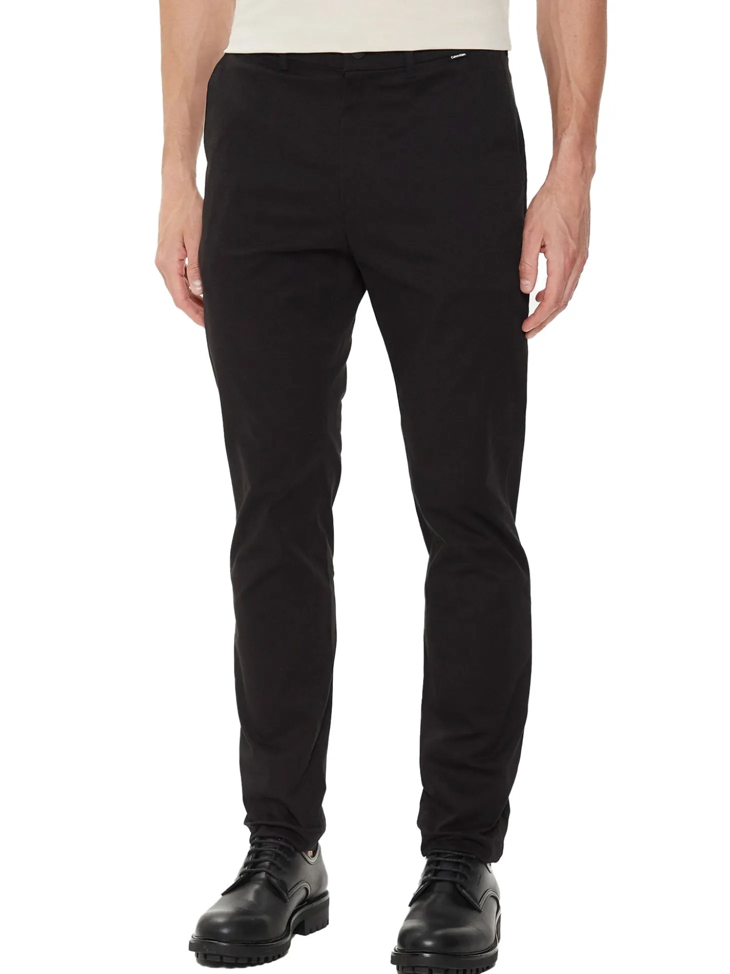Pantalone chino slim nero