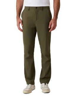 Pantalone chino Vince a vita media verde militare