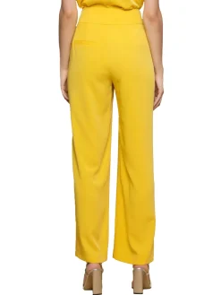 Pantalone elegante con catena giallo