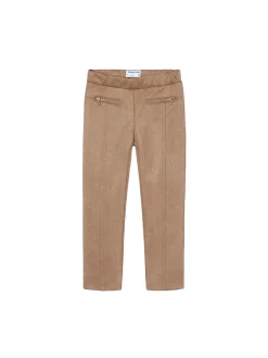 Pantalone in twill glitter cacao