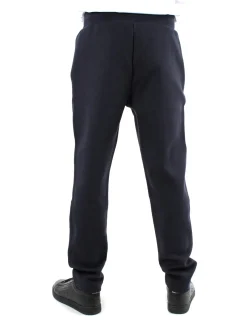 Pantalone jogger box logo e profili frontali blu