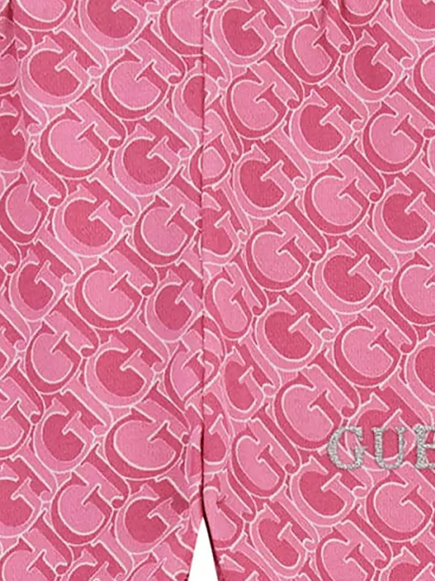 Pantalone jogger con pattern monogram allover rosa