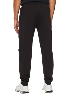 Pantalone jogger stampa logo laterale nero