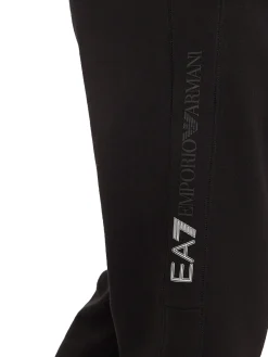 Pantalone jogger stampa logo laterale nero