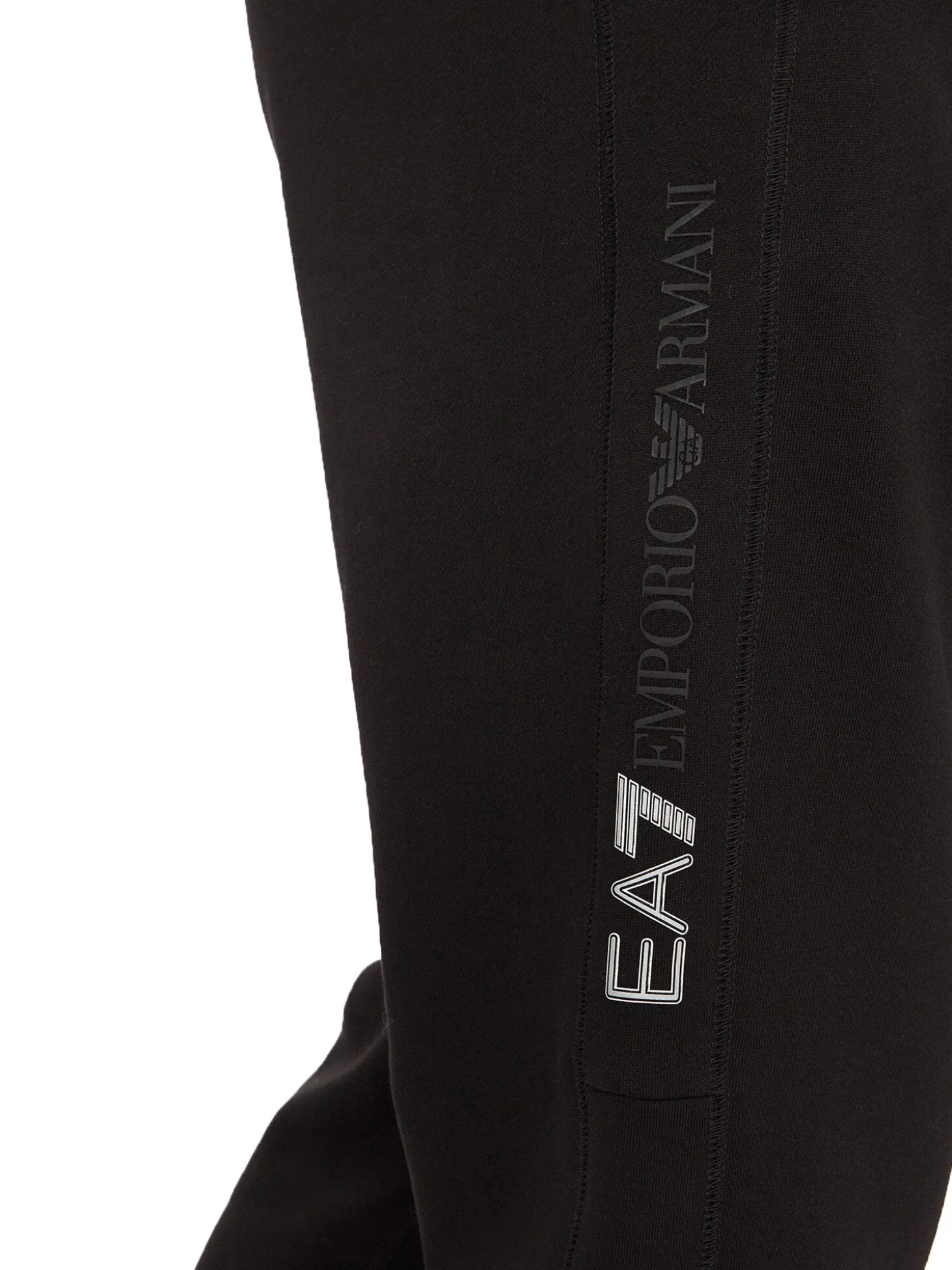 Pantalone jogger stampa logo laterale nero