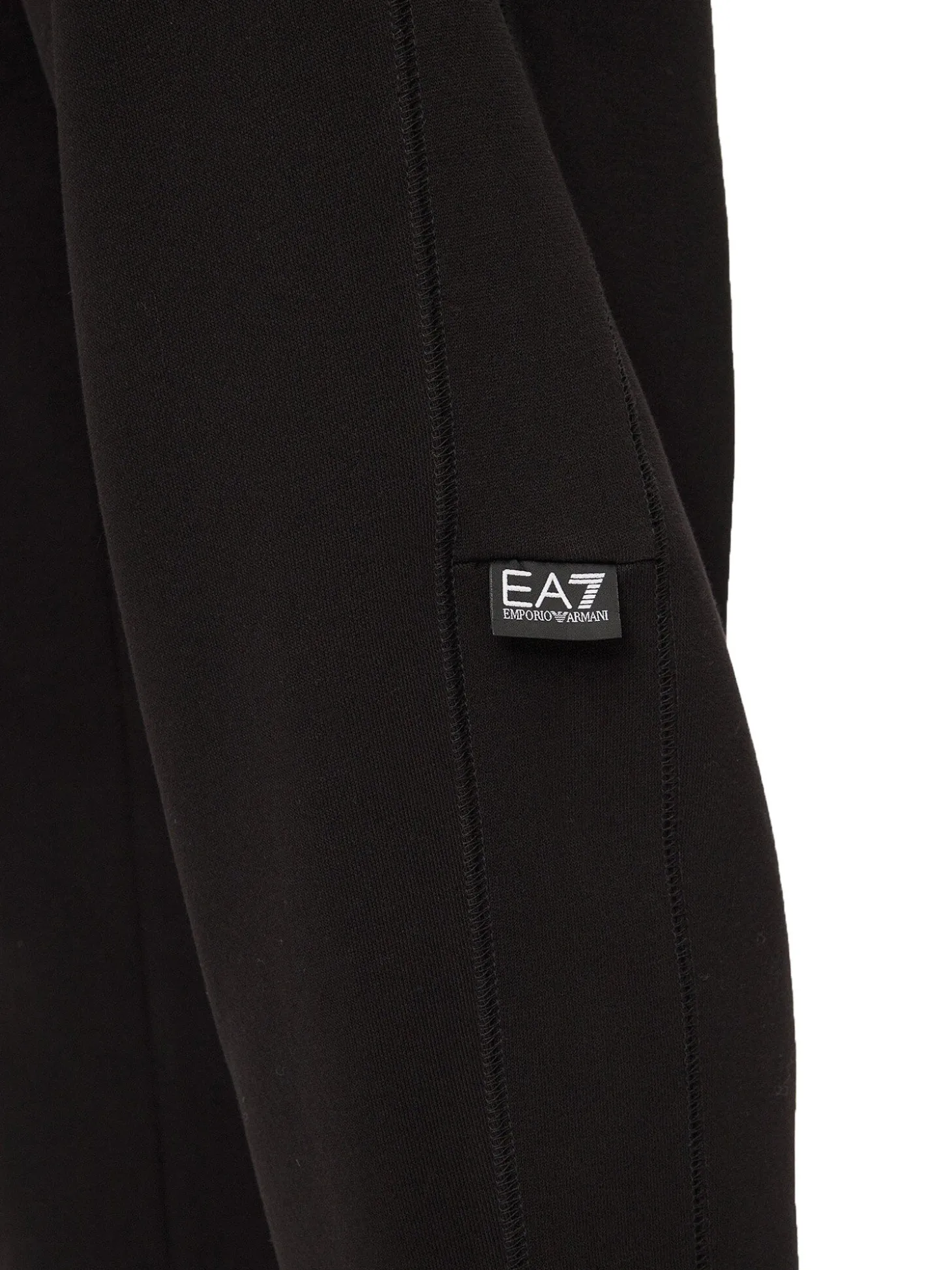 Pantalone jogger stampa logo laterale nero