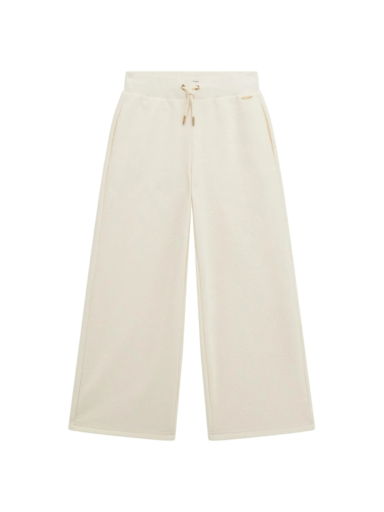 Pantalone joggimg logo allover panna