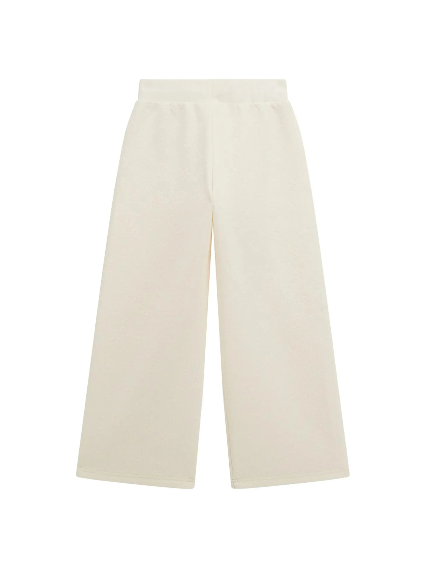 Pantalone joggimg logo allover panna