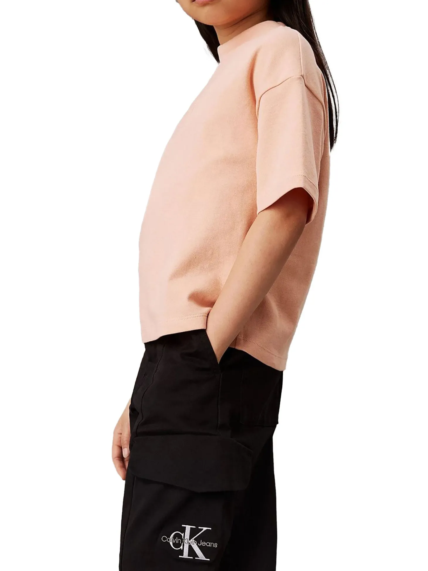 Pantalone kids cargo utility nero