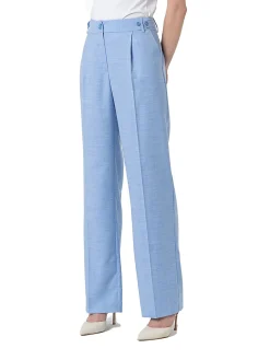 Pantalone linea dritta con vita alta