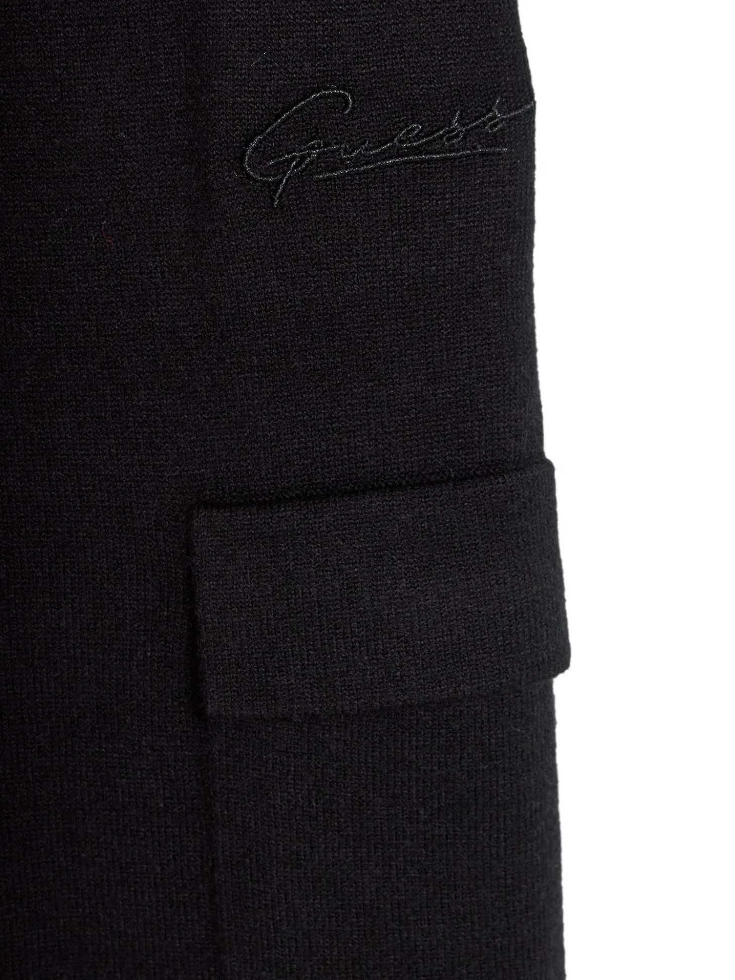 Pantalone modello cargo knitted nero