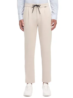 Pantalone modello jogger confort fit beige