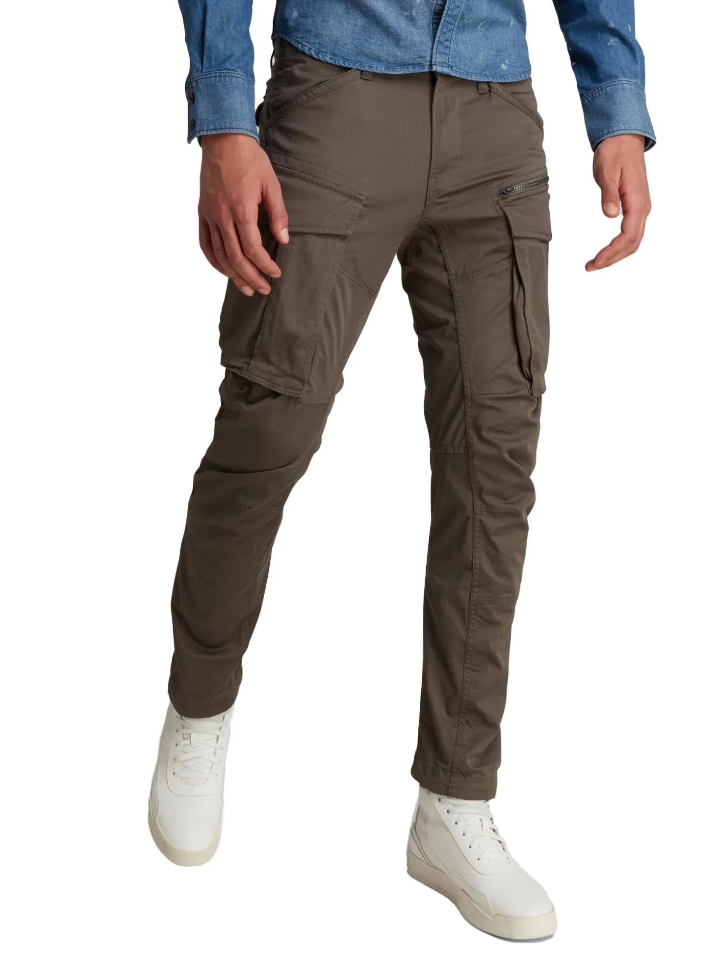 Pantalone Rovic zip 3d regular grigio medio