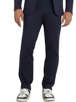 Pantalone tech stretch a vita media blu