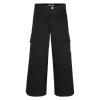 Pantalone teen cargo utility nero