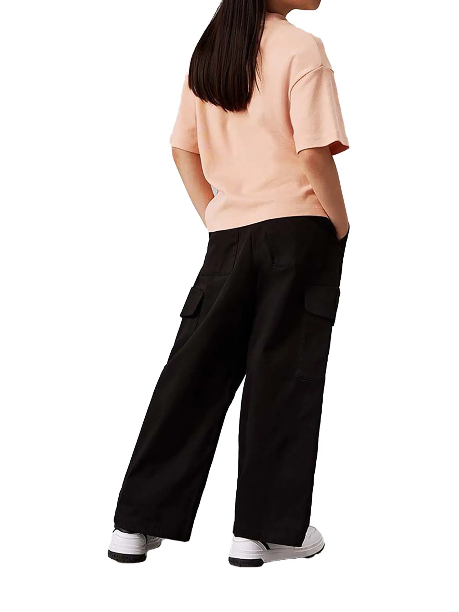 Pantalone teen cargo utility nero