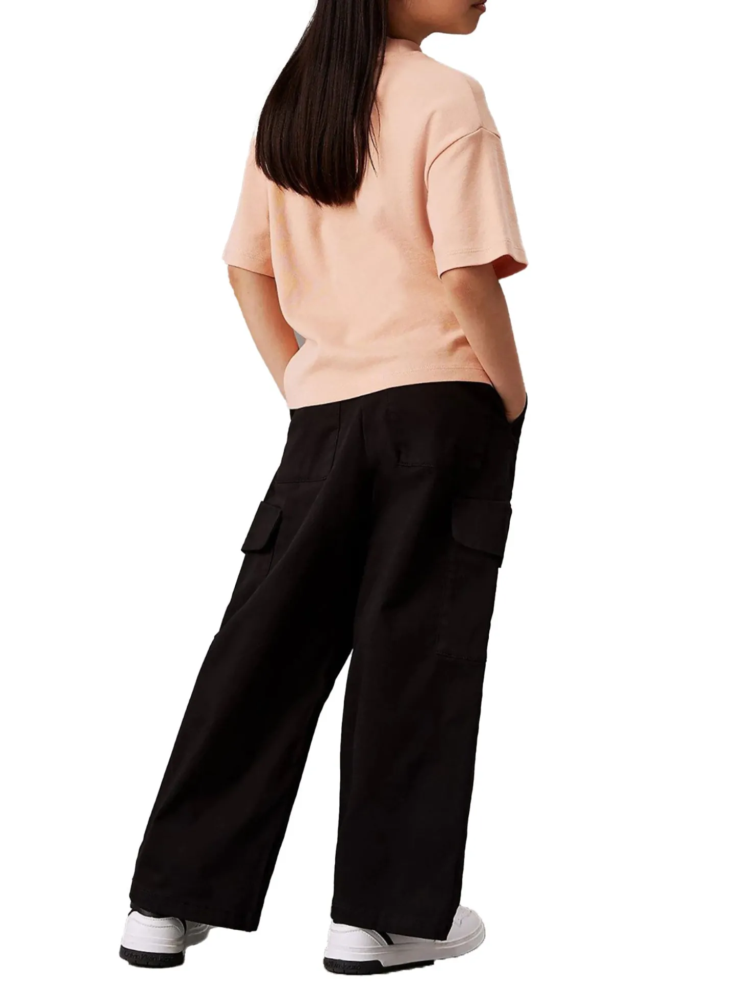 Pantalone teen cargo utility nero
