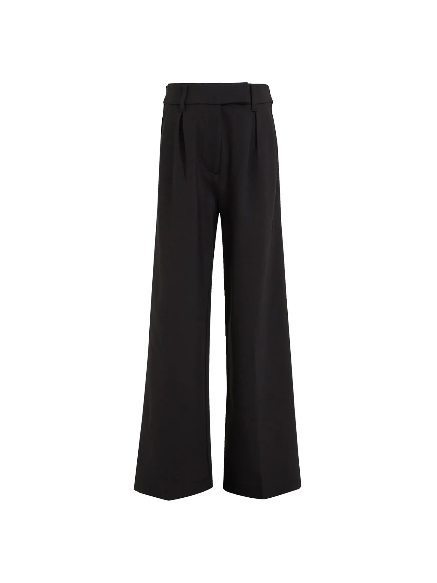 Pantalone teen palazzo con pinces nero