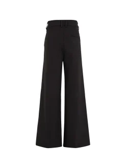 Pantalone teen palazzo con pinces nero