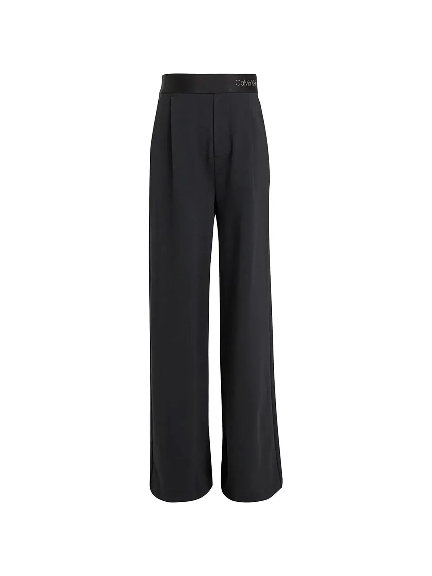Pantalone teen wide leg in twill nero