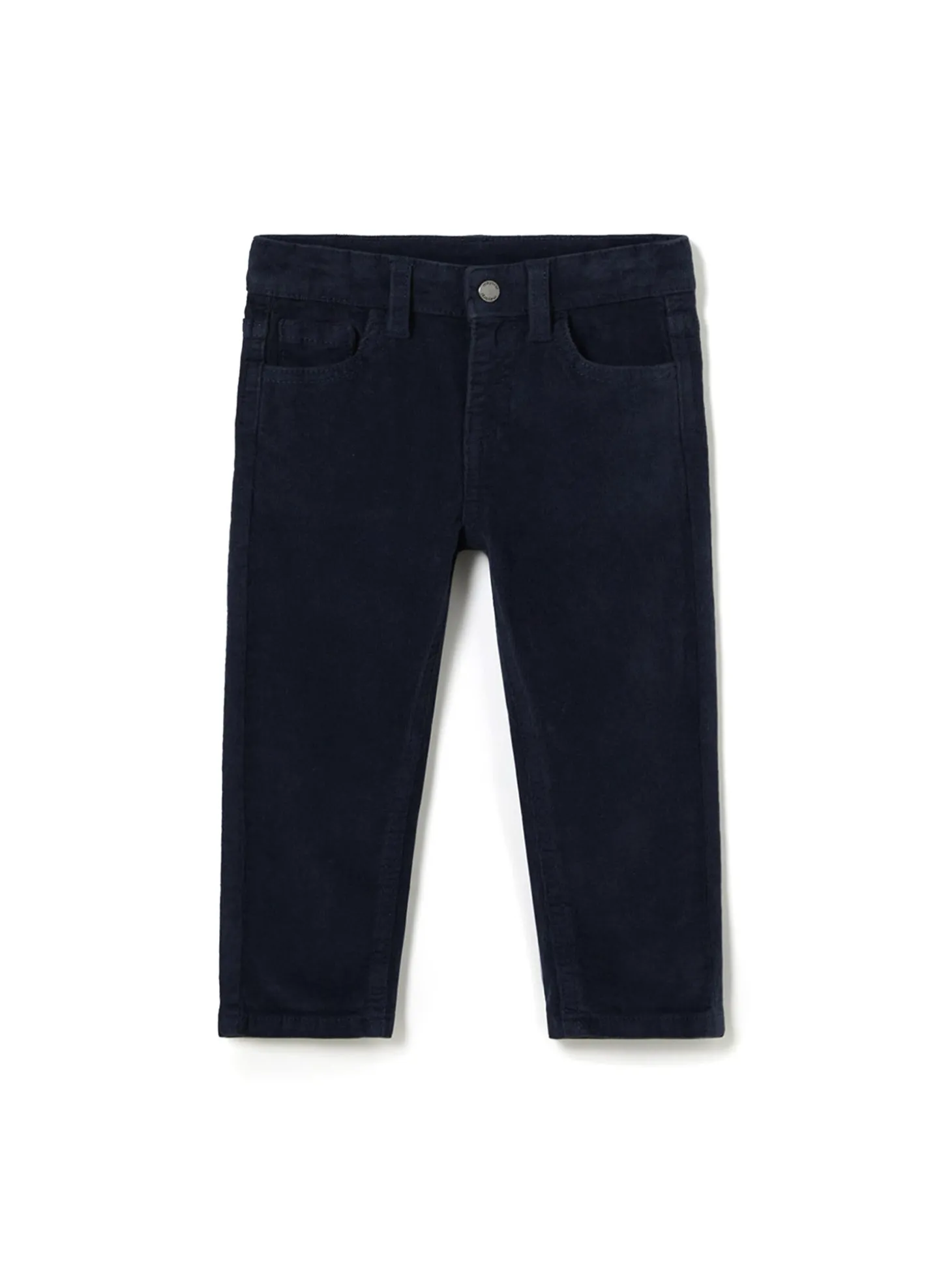 Pantalone velluto a costine blu