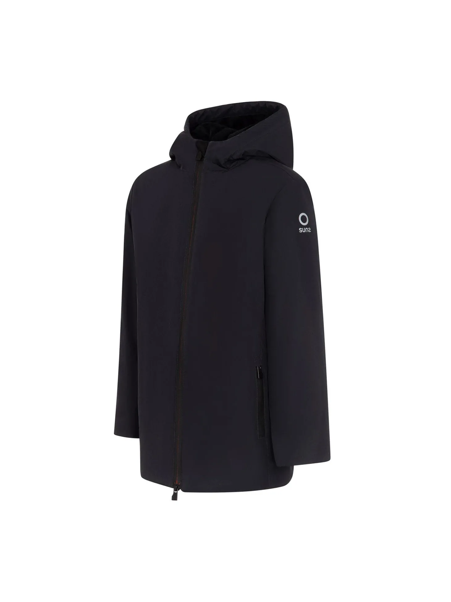 Parka con cappuccio K-Aurelio long Velour nero