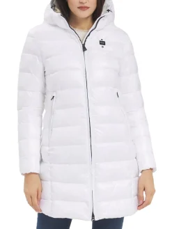 Piumino zip con cappuccio Adelaide nero/beige