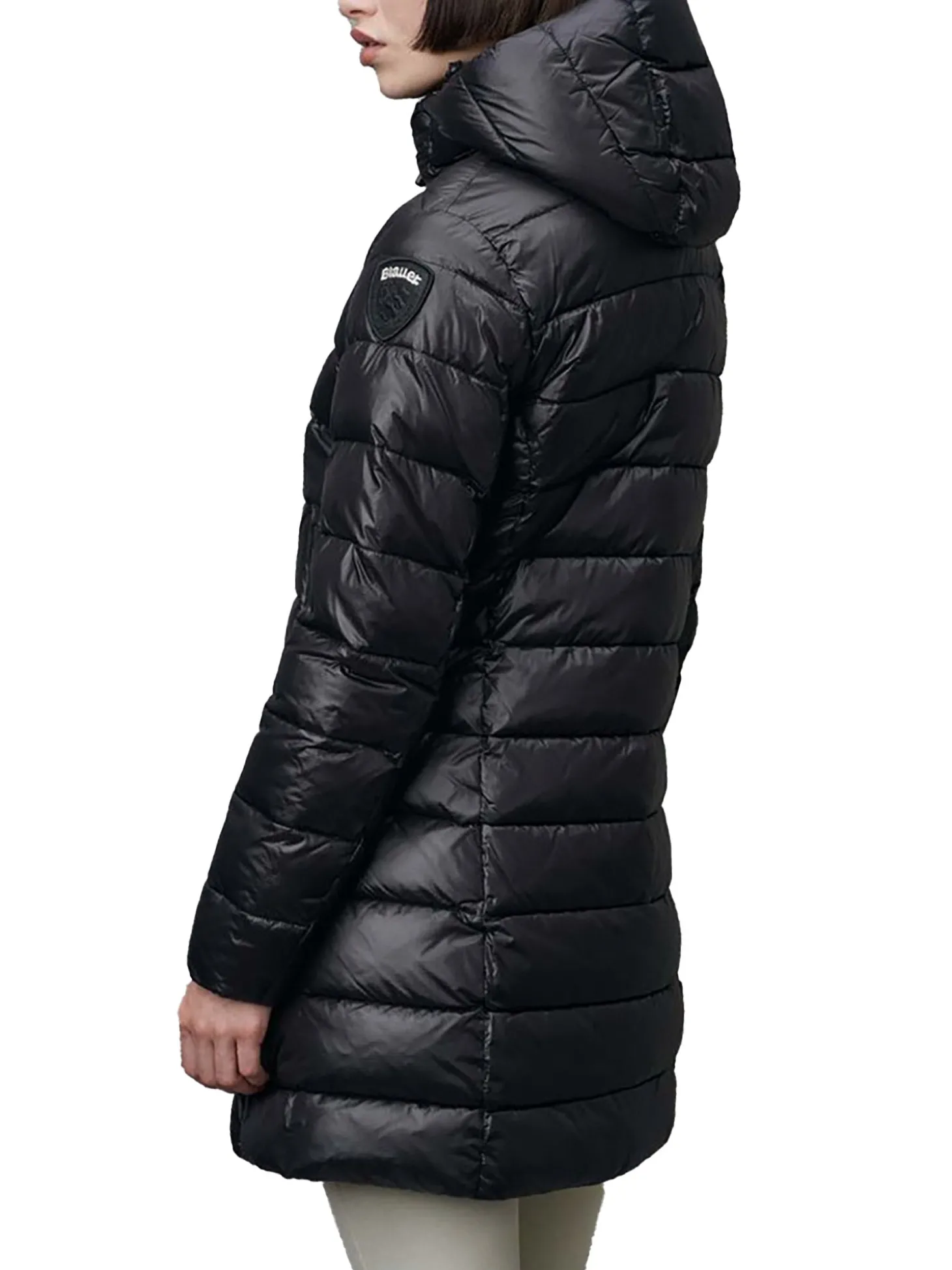 Piumino zip con cappuccio Adelaide bianco