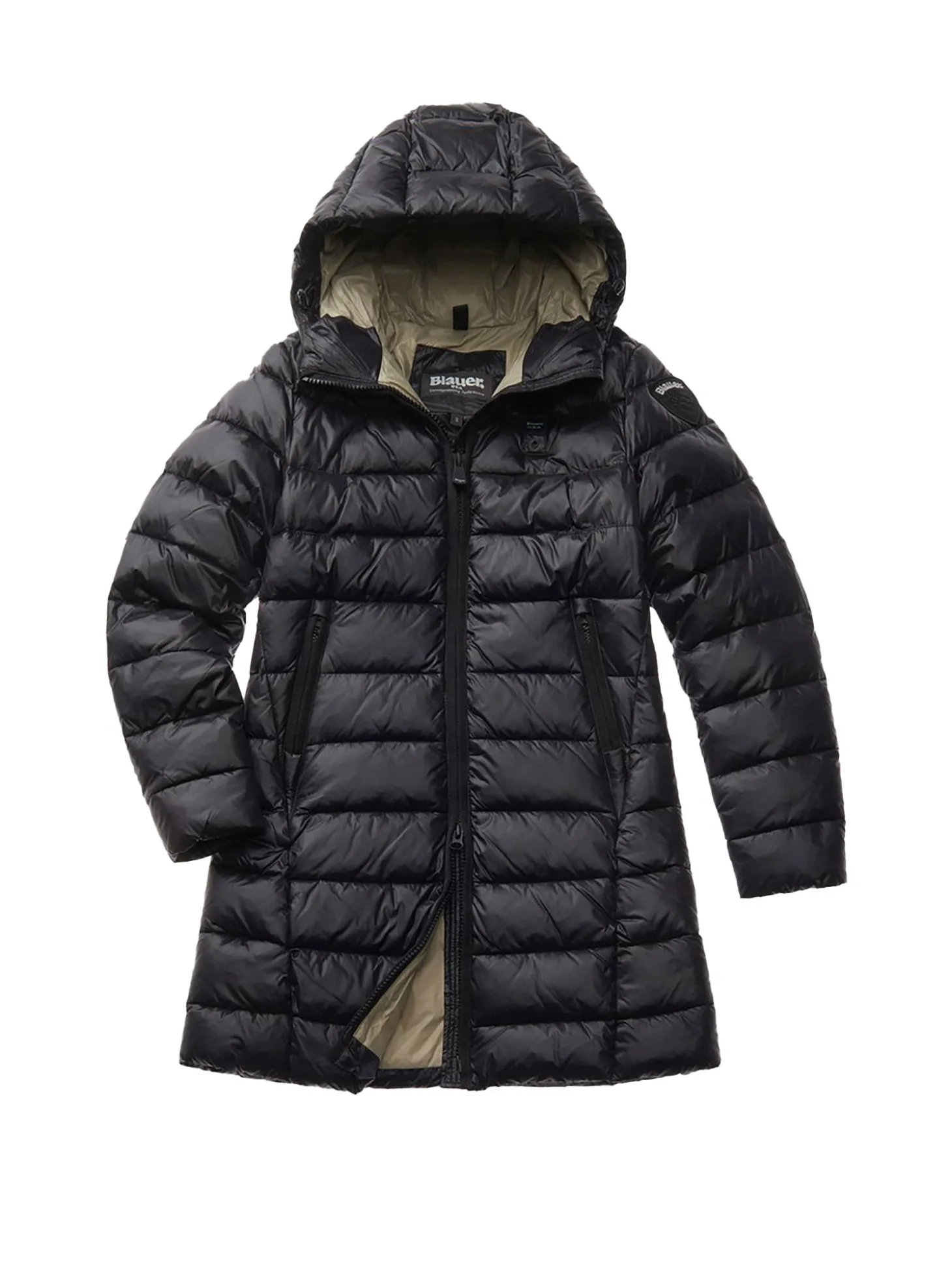 Piumino zip con cappuccio Adelaide bianco